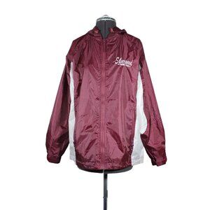 Renegade Club vintage color block embroidered hooded‎ windbreaker rain jacket S